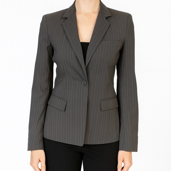 Elie Tahari Pinstripe Career Jacket Size 2 - Picture 1 of 8